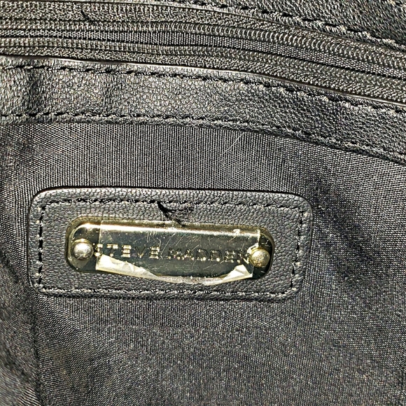 Black Steve Madden Patterned Faux Leather Bag - Picture 4 of 4